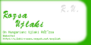 rozsa ujlaki business card